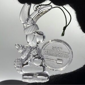 Energizer Bunny Ornament Vintage Promo Christmas 1992 Advertising Clear Acrylic